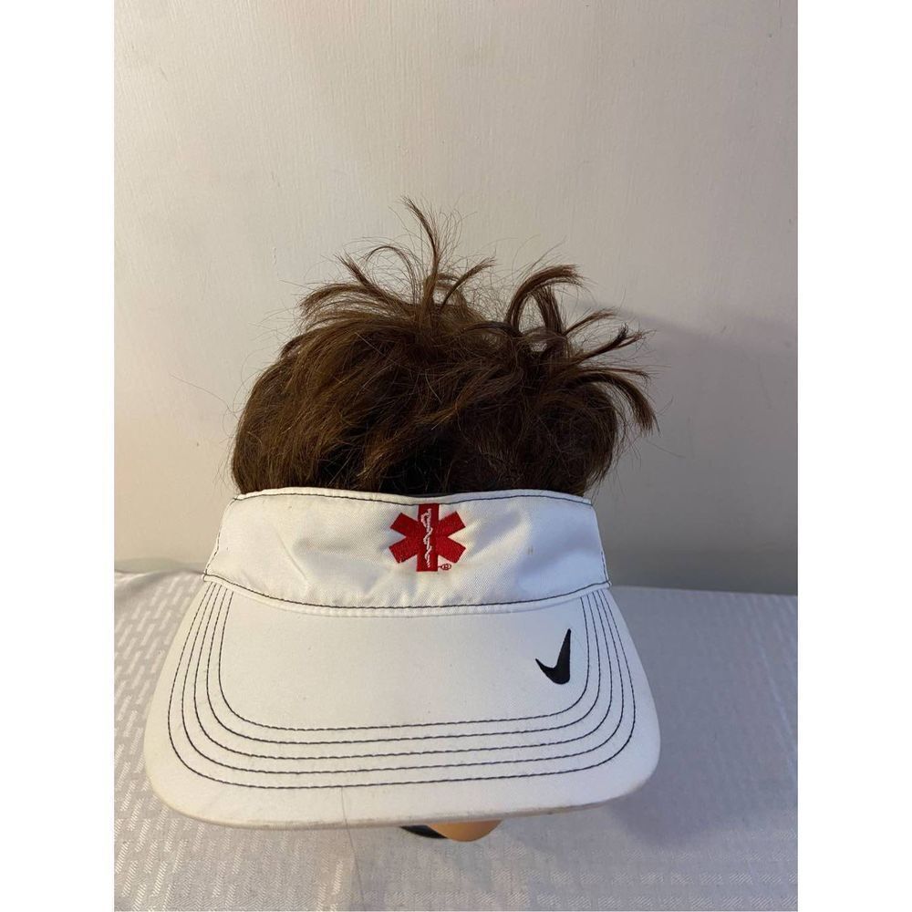 Nike Golf white visor EMS‎ Red Star of Life